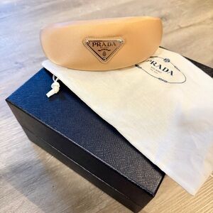 Authentic Prada Tan re-nylon with Logo headband